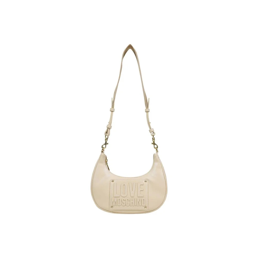 Love Moschino Cream Polyethylene Handbag