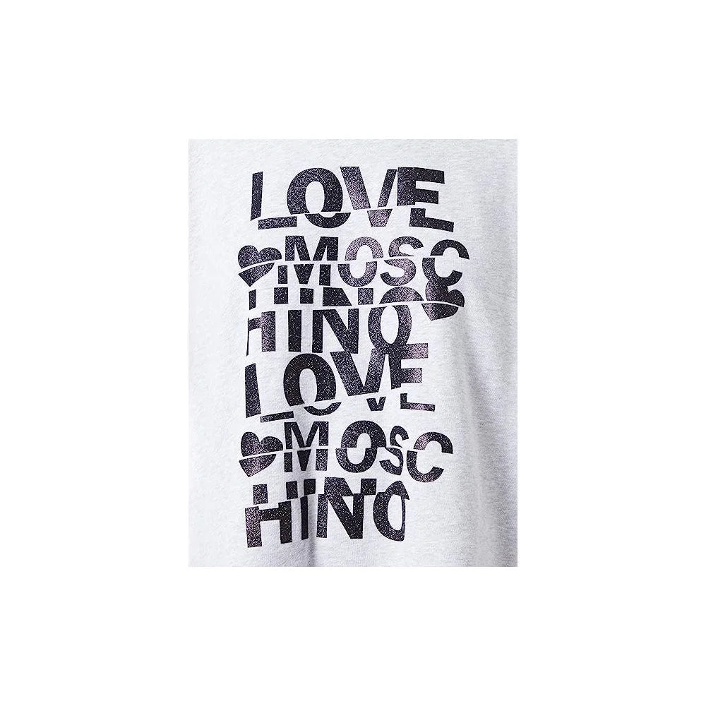 Love Moschino Gray Cotton Women’s Oversized Sweatshirt - Sweatshirts