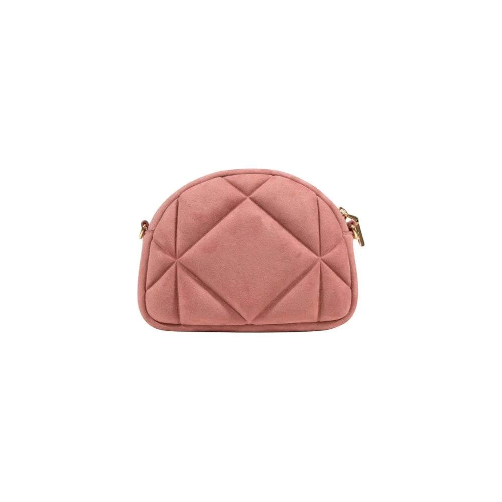 Love Moschino Pink Suede Leather Handbag - Handbags