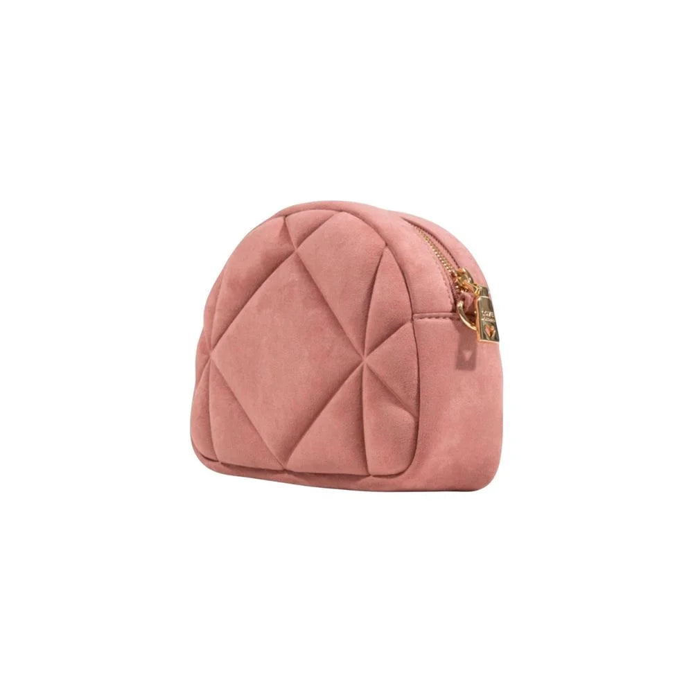 Love Moschino Pink Suede Leather Handbag - Handbags