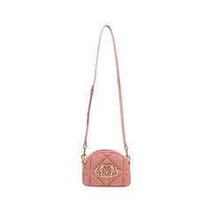 Love Moschino Pink Suede Leather Handbag - Handbags