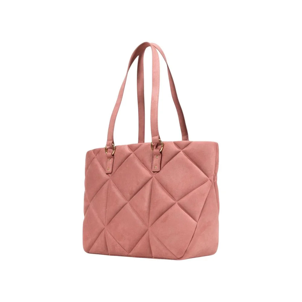 Love Moschino Pink Suede Leather Handbag - Shopper Bags