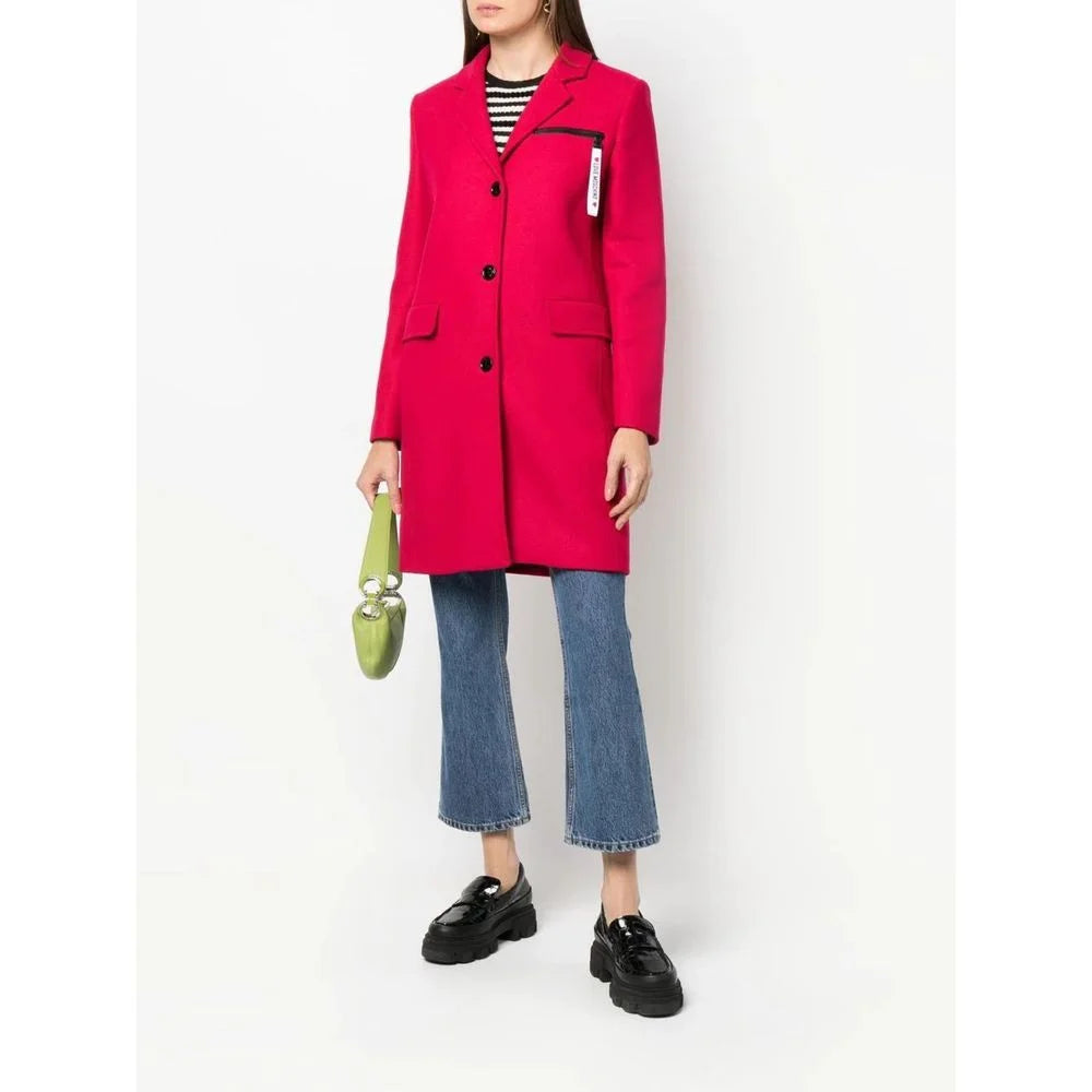 Love Moschino Red Wool Women Coat - Overcoats