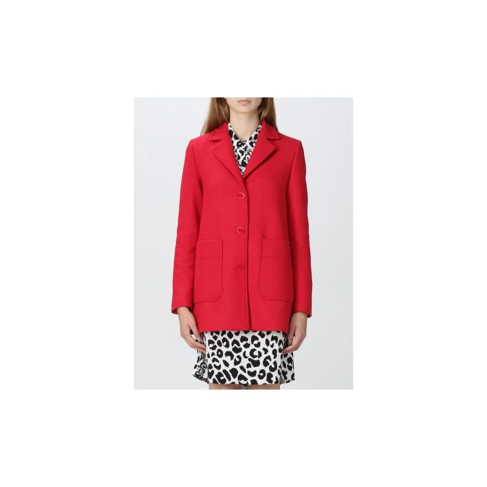 Love Moschino Red Wool Women’s Coat - Overcoats