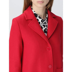 Love Moschino Red Wool Women’s Coat - Overcoats