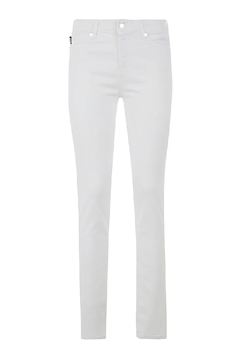 Love Moschino White Cotton Women’s Jeans - W30 - Jeans