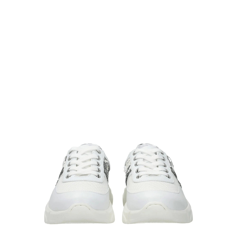 Love Moschino White Fabric Chunky Sneakers - EU38/US8 - Sneakers