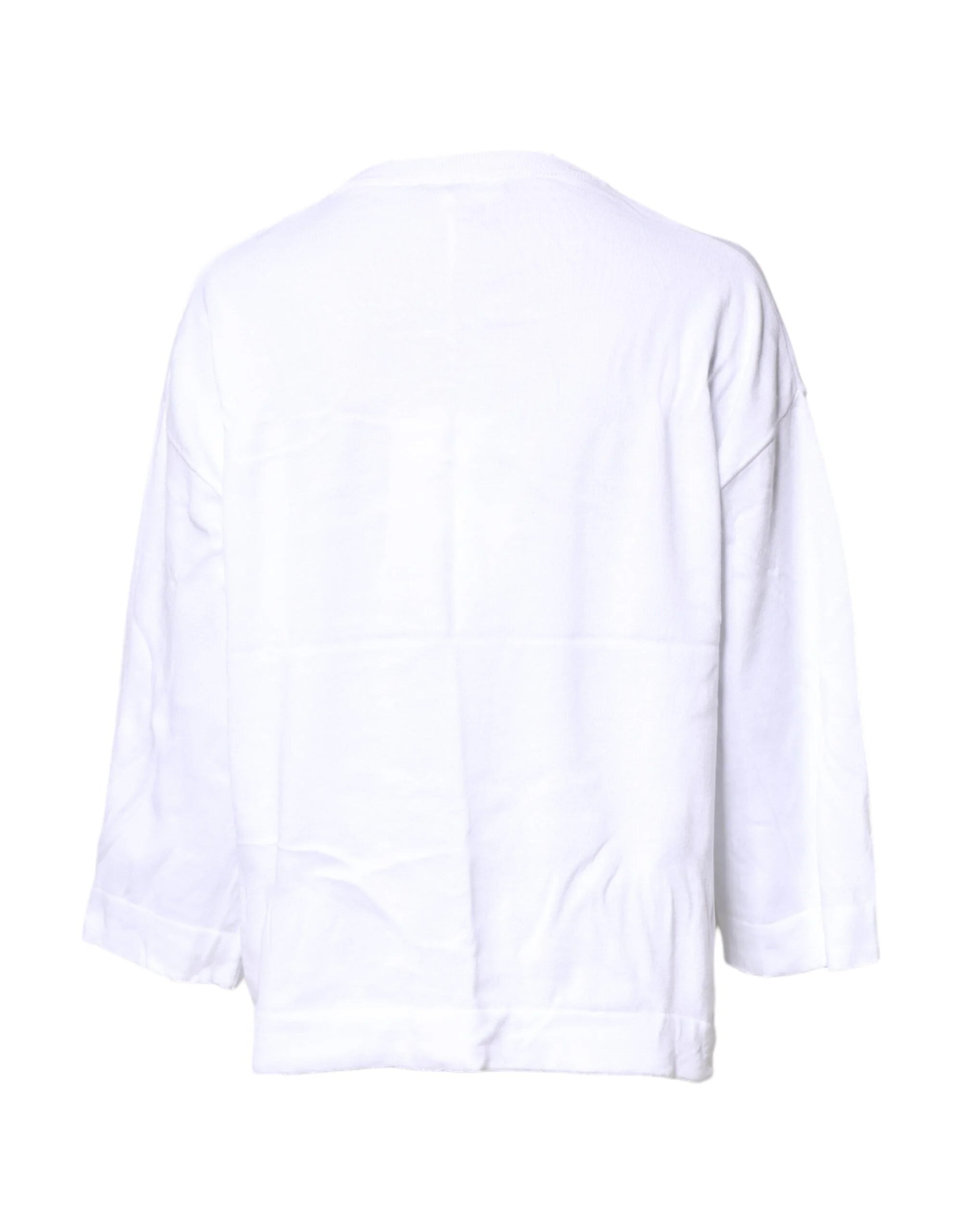 Love Moschino White Graphic Print Cotton Long Sleeves T-shirt - IT42|M - T-Shirts