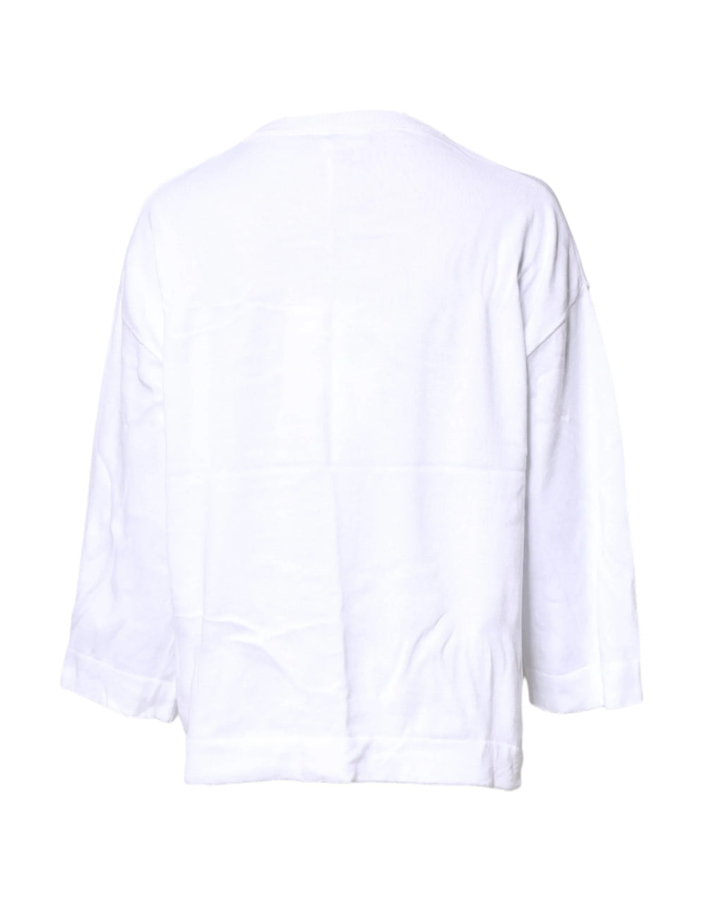 Love Moschino White Graphic Print Cotton Long Sleeves T-shirt - IT42|M - T-Shirts