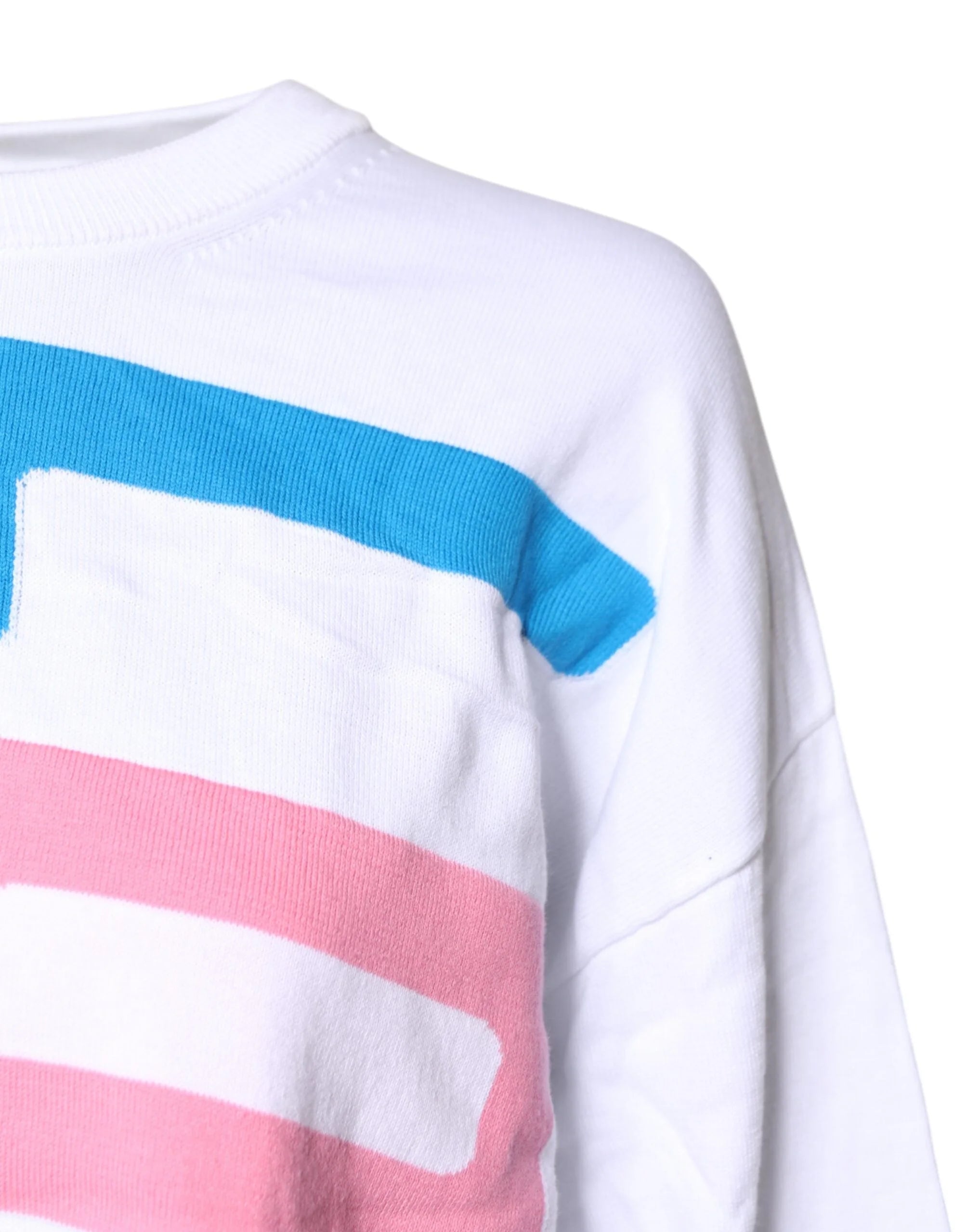 Love Moschino White Graphic Print Cotton Long Sleeves T-shirt - IT42|M - T-Shirts