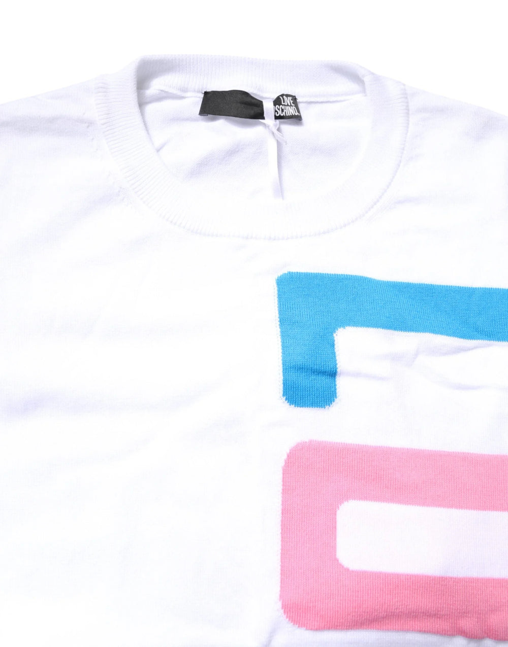 Love Moschino White Graphic Print Cotton Long Sleeves T-shirt - IT42|M - T-Shirts