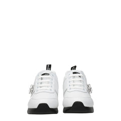 Love Moschino White Leather Low Tops