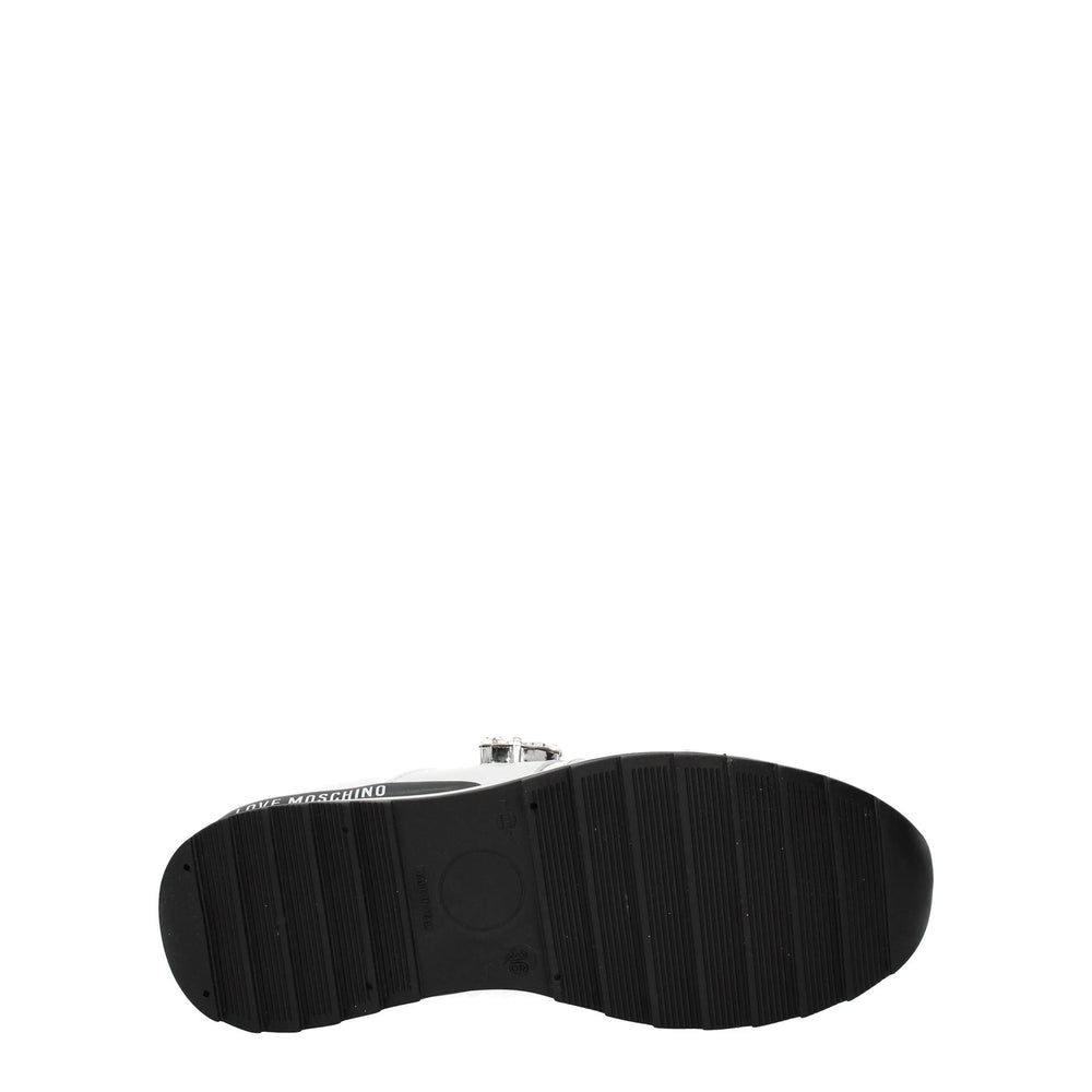 Love Moschino White Leather Low Tops - Sneakers