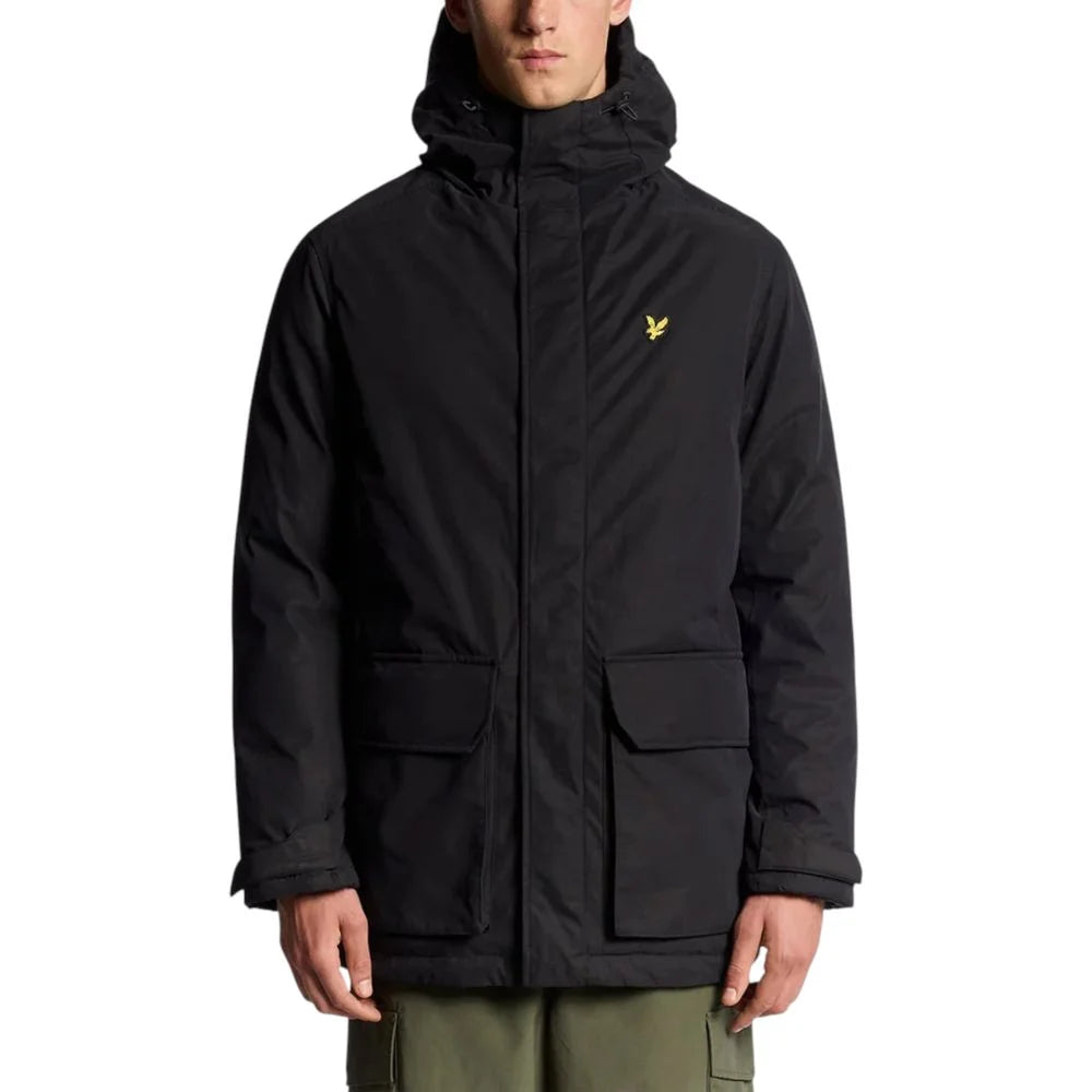 Lyle & Scott Black Polyester Parka - IT48 | L