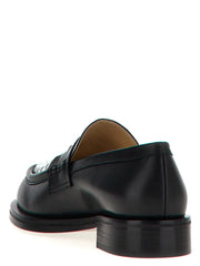 Rear view of the MACH & MACH slip-on loafers highlighting the precise stitching and structured heel construction.