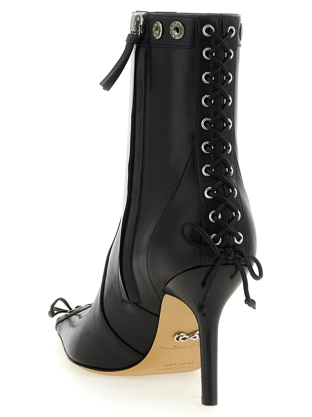 MACH & MACH Black Calfskin Ankle Boots - EU41/US11