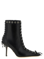MACH & MACH Black Calfskin Ankle Boots - EU41/US11