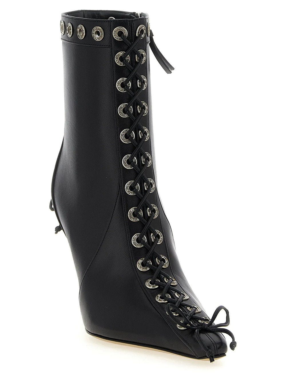 MACH & MACH Black Calfskin Ankle Boots - EU41/US11