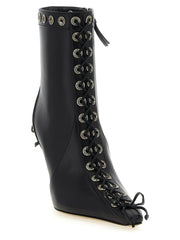 MACH & MACH Black Calfskin Ankle Boots - EU41/US11