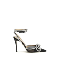 MACH & MACH Black Silk Pumps