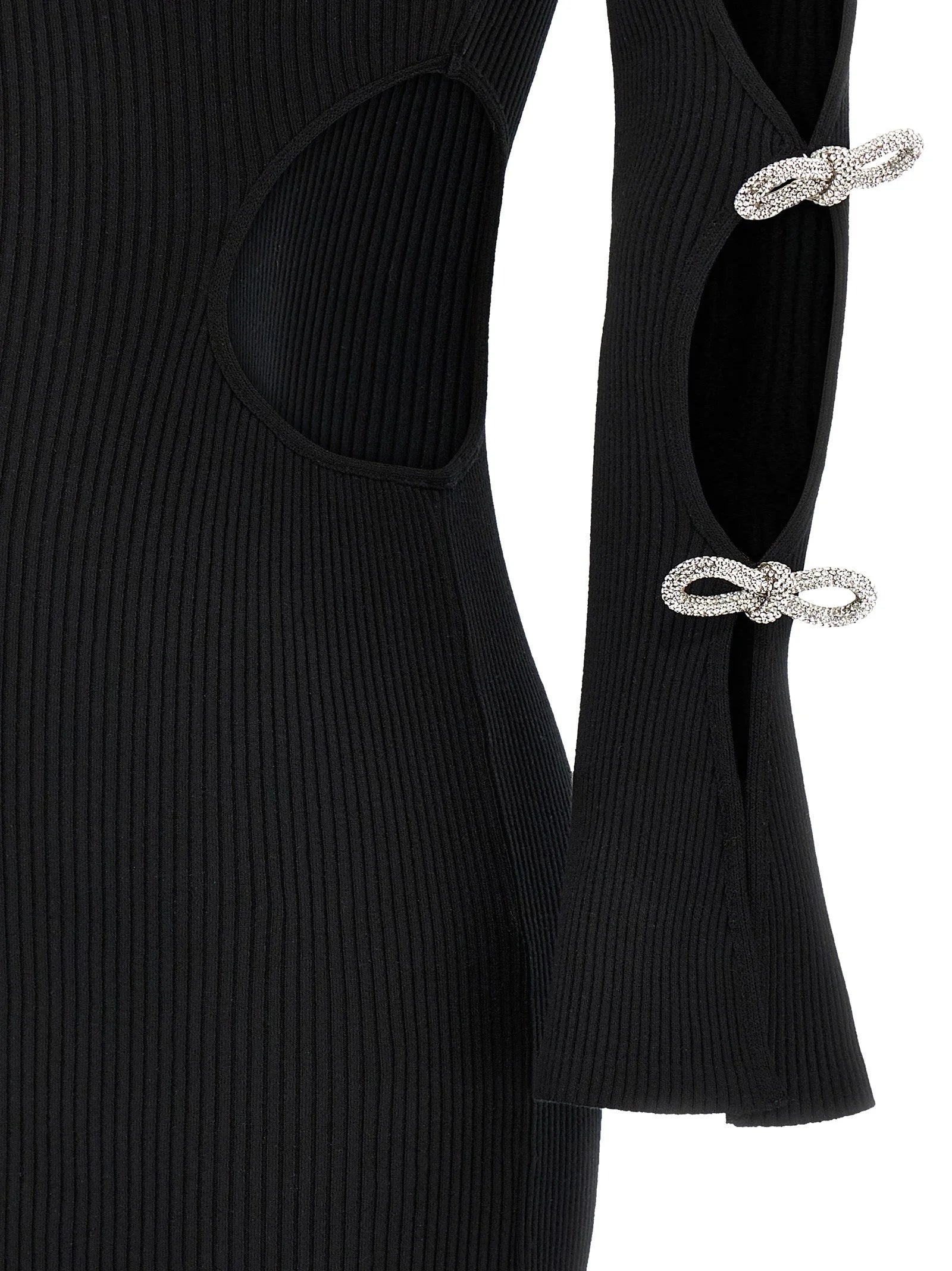 MACH & MACH Black Viscose Short Dress - L