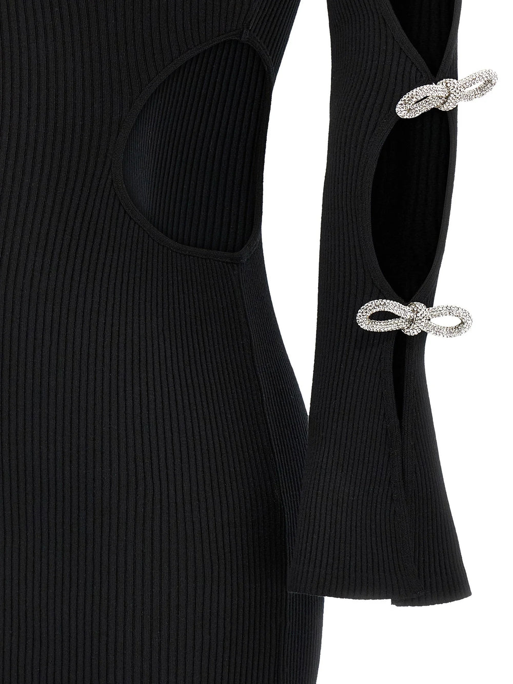 MACH & MACH Black Viscose Short Dress - L