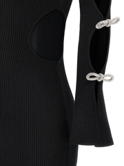 MACH & MACH Black Viscose Short Dress - L