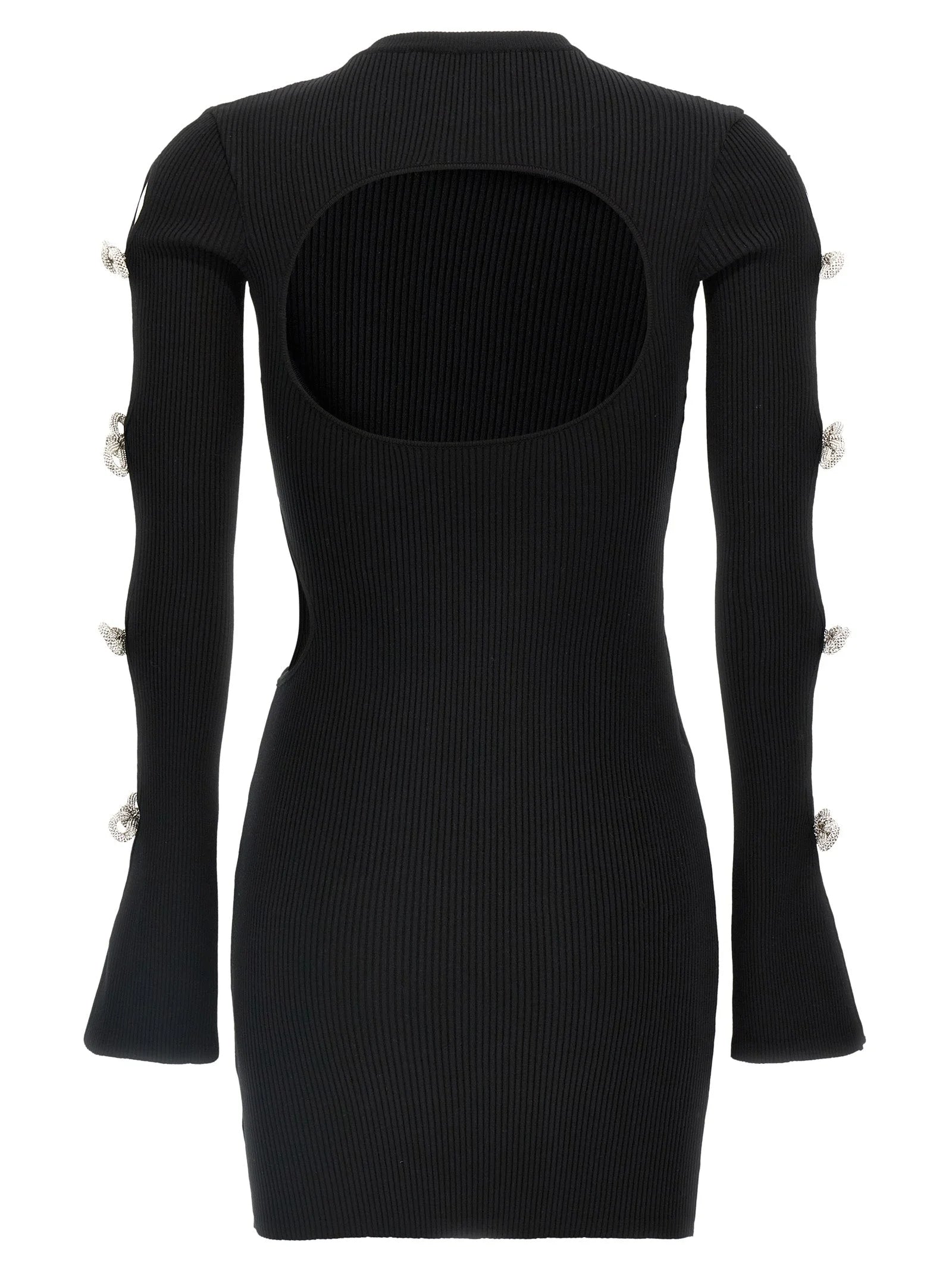 MACH & MACH Black Viscose Short Dress - L