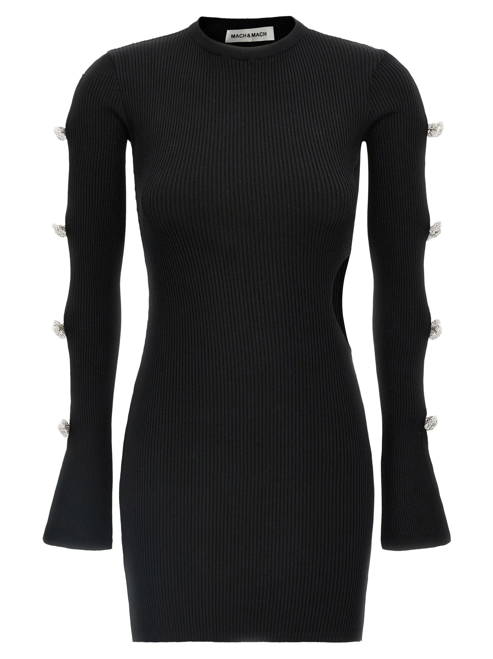 MACH & MACH Black Viscose Short Dress - L