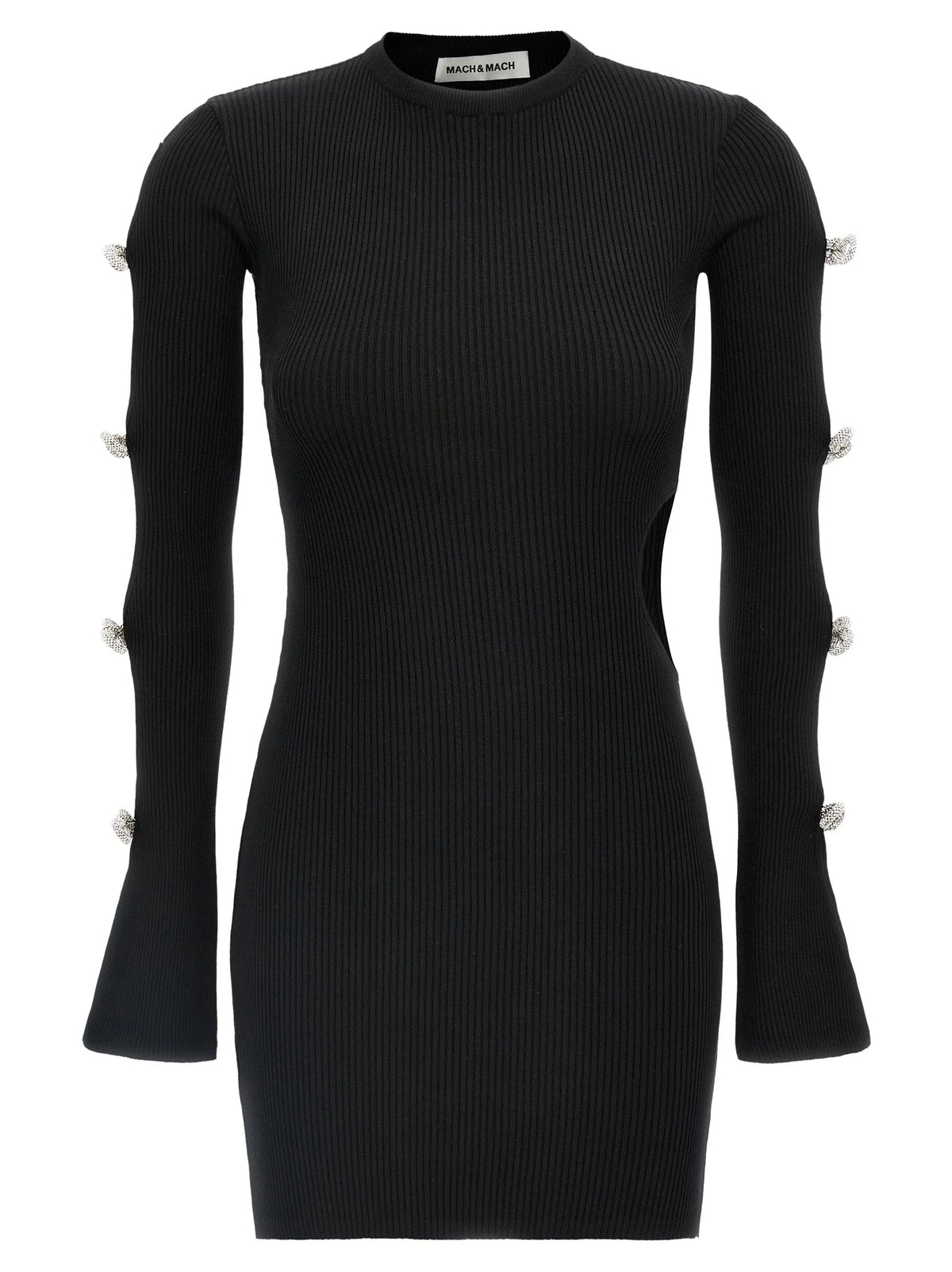 MACH & MACH Black Viscose Short Dress - L