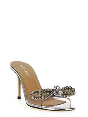 MACH & MACH Silver Pvc Stiletto Heel Sandals - EU37/US7