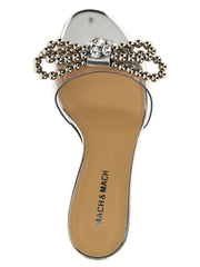 MACH & MACH Silver Pvc Stiletto Heel Sandals - EU37/US7