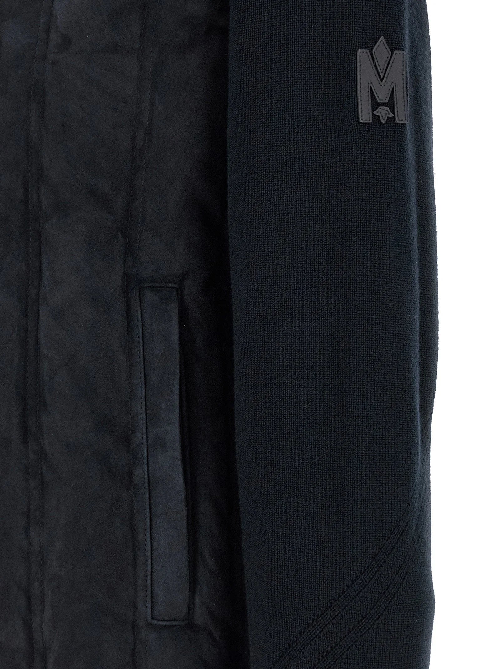 Mackage Blue Virgin Wool Full-Length Jacket