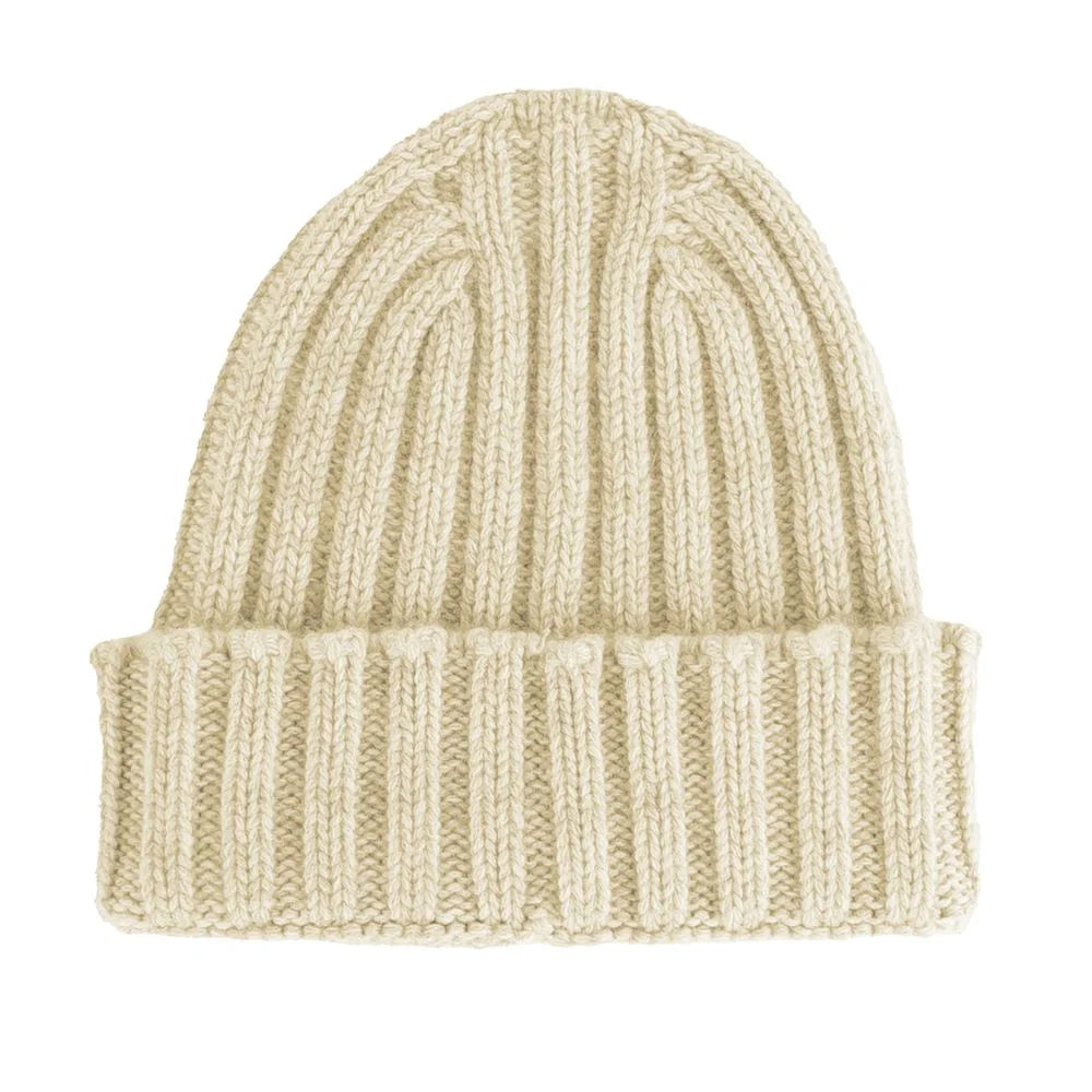 Made in Italy Beige Cashmere Hat - UNI - Beanies