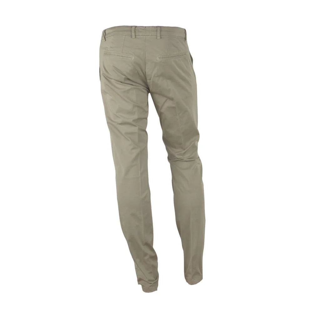 Made in Italy Beige Cotton Men’s Trouser - IT46 | S - Trousers