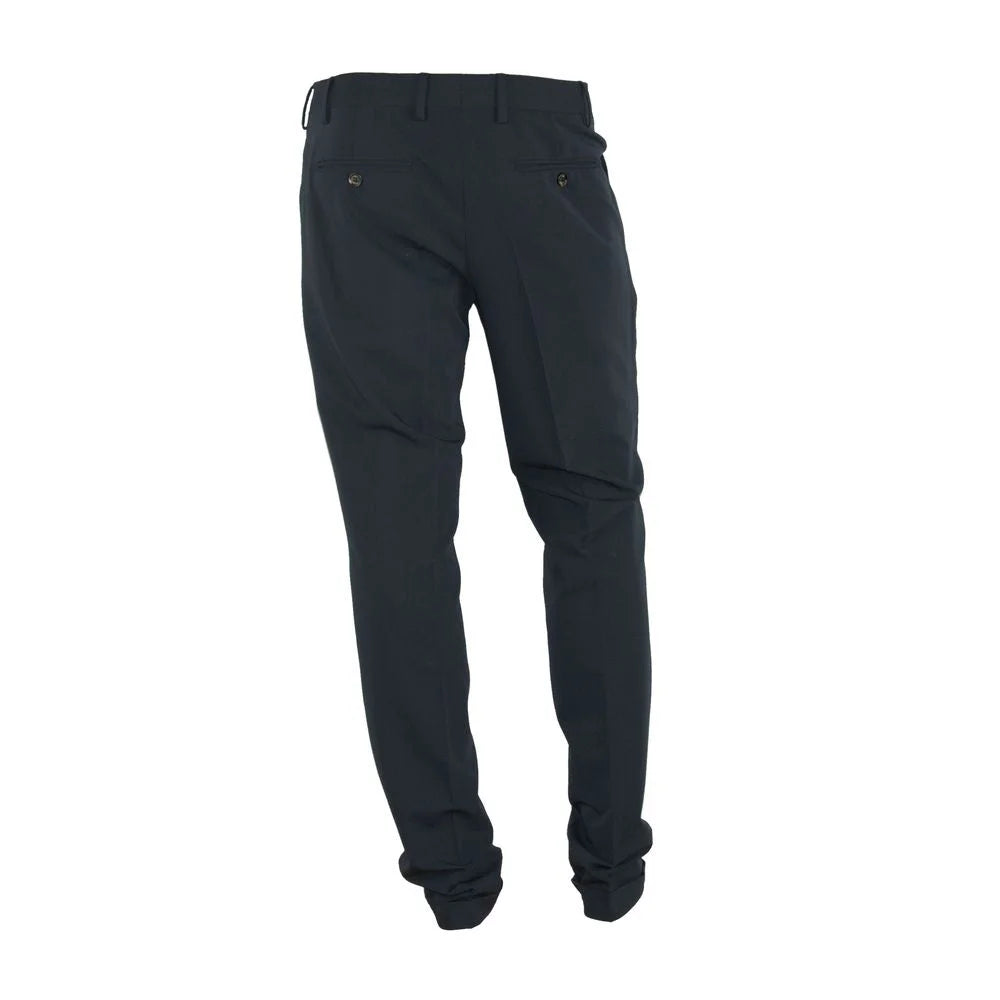 Made in Italy Black Polyester Men Pants - Trousers