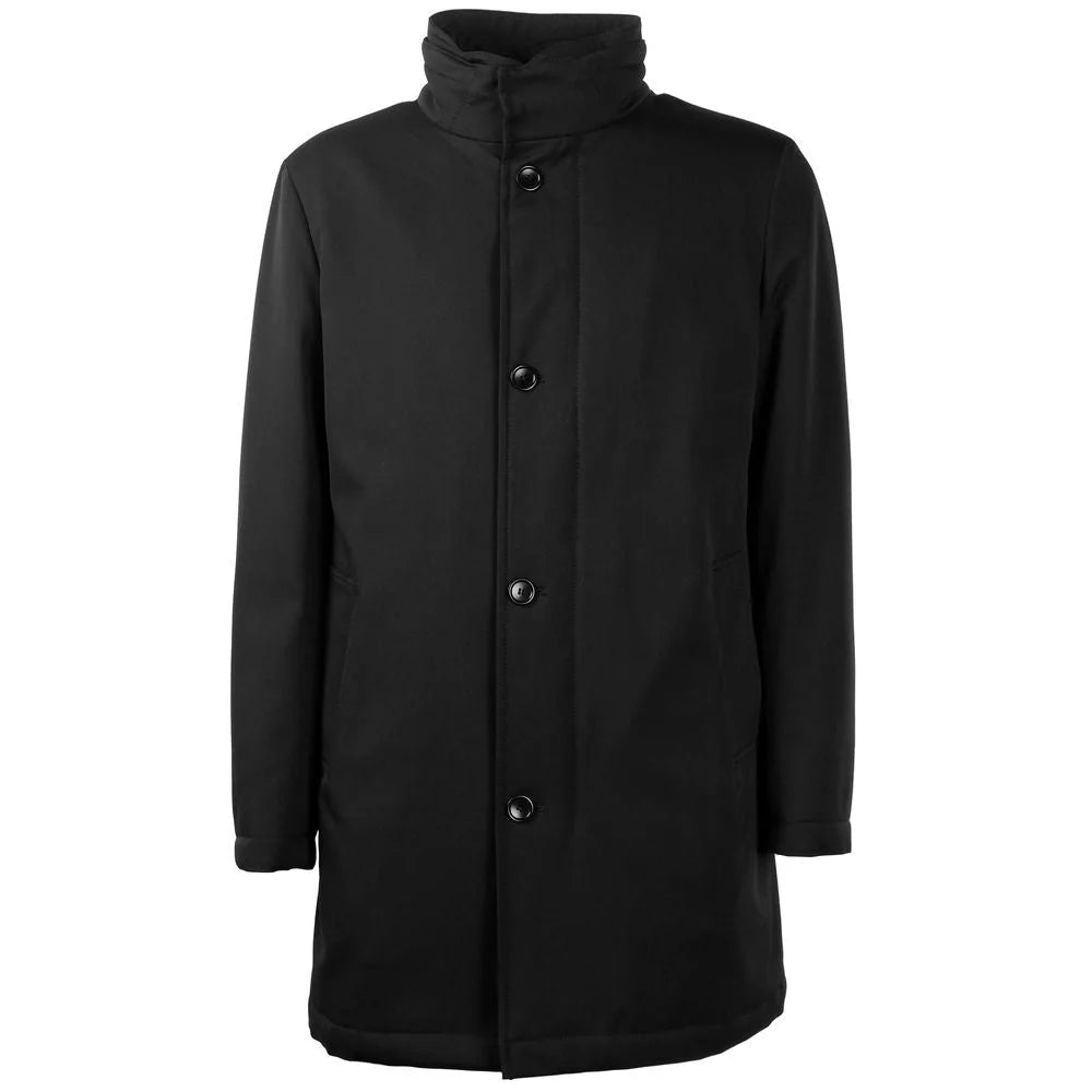 Made in Italy Black Wool Men Jacket