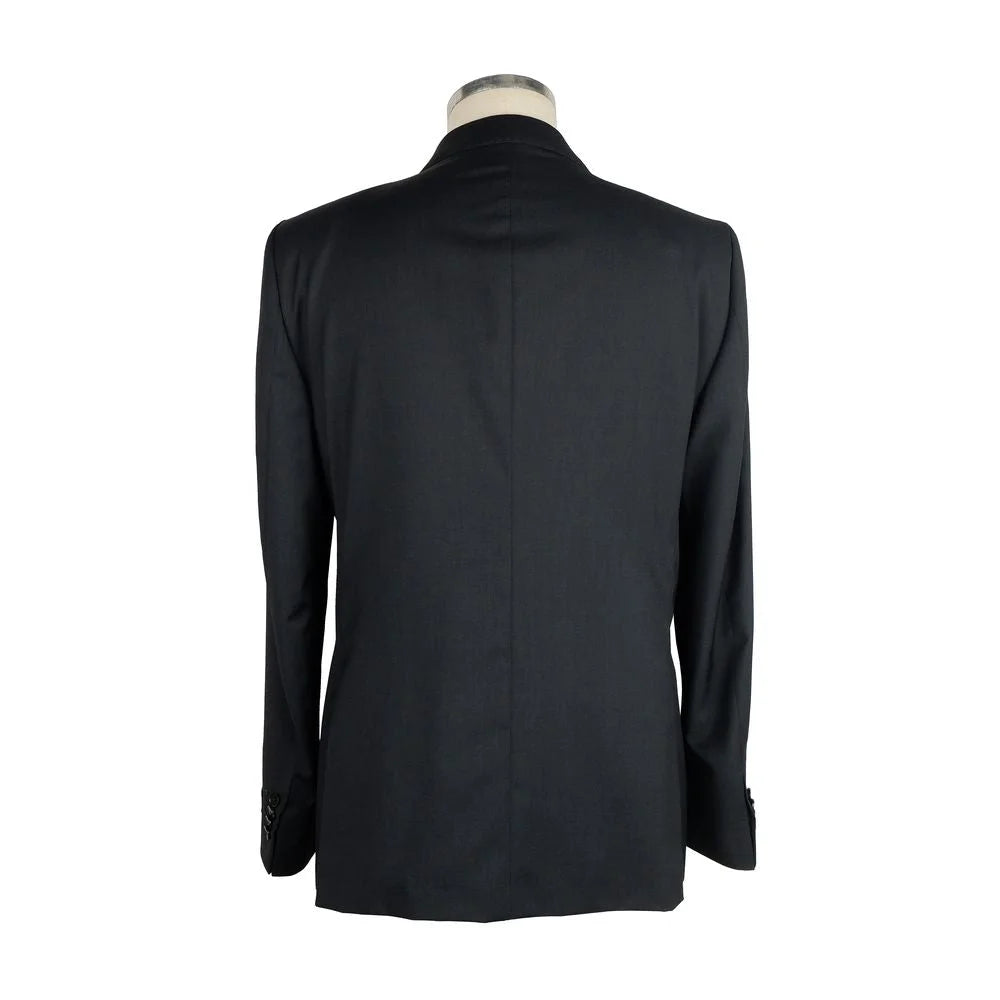 Made in Italy Black Wool Men Suit - Suits