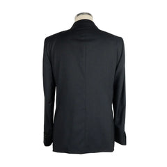 Made in Italy Black Wool Men Suit - Suits