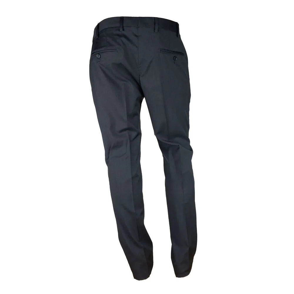 Made in Italy Black Wool Men Suit - Suits