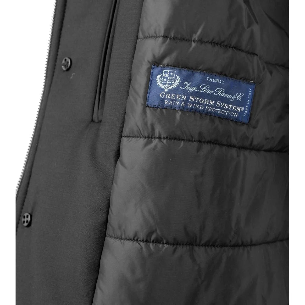 Made in Italy Black Wool Men’s Jacket - IT46 | S