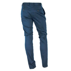 Made in Italy Blue Cotton Men Trouser - IT48 | M - Trousers