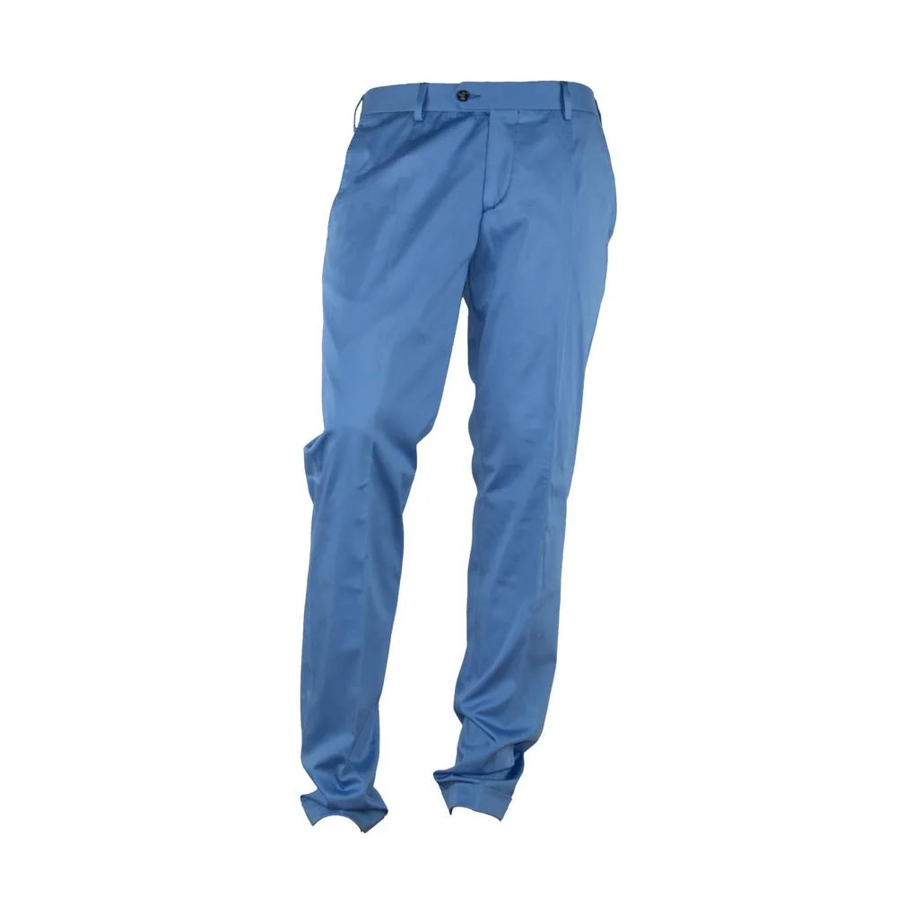 Made in Italy Blue Cotton Men’s Pant - IT46 | S - Chinos