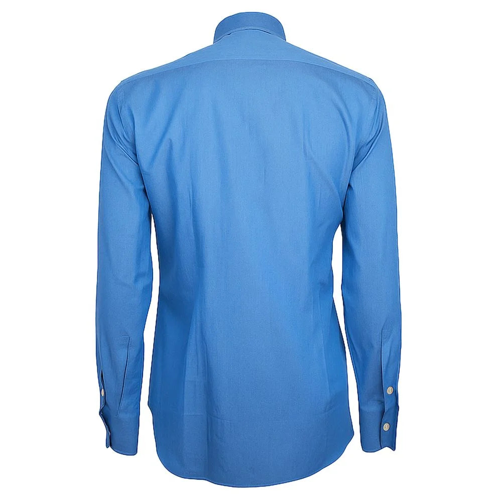 Made in Italy Blue Cotton Men’s Shirt