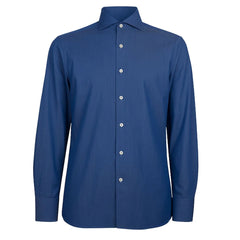 Made in Italy Blue Cotton Men’s Shirt