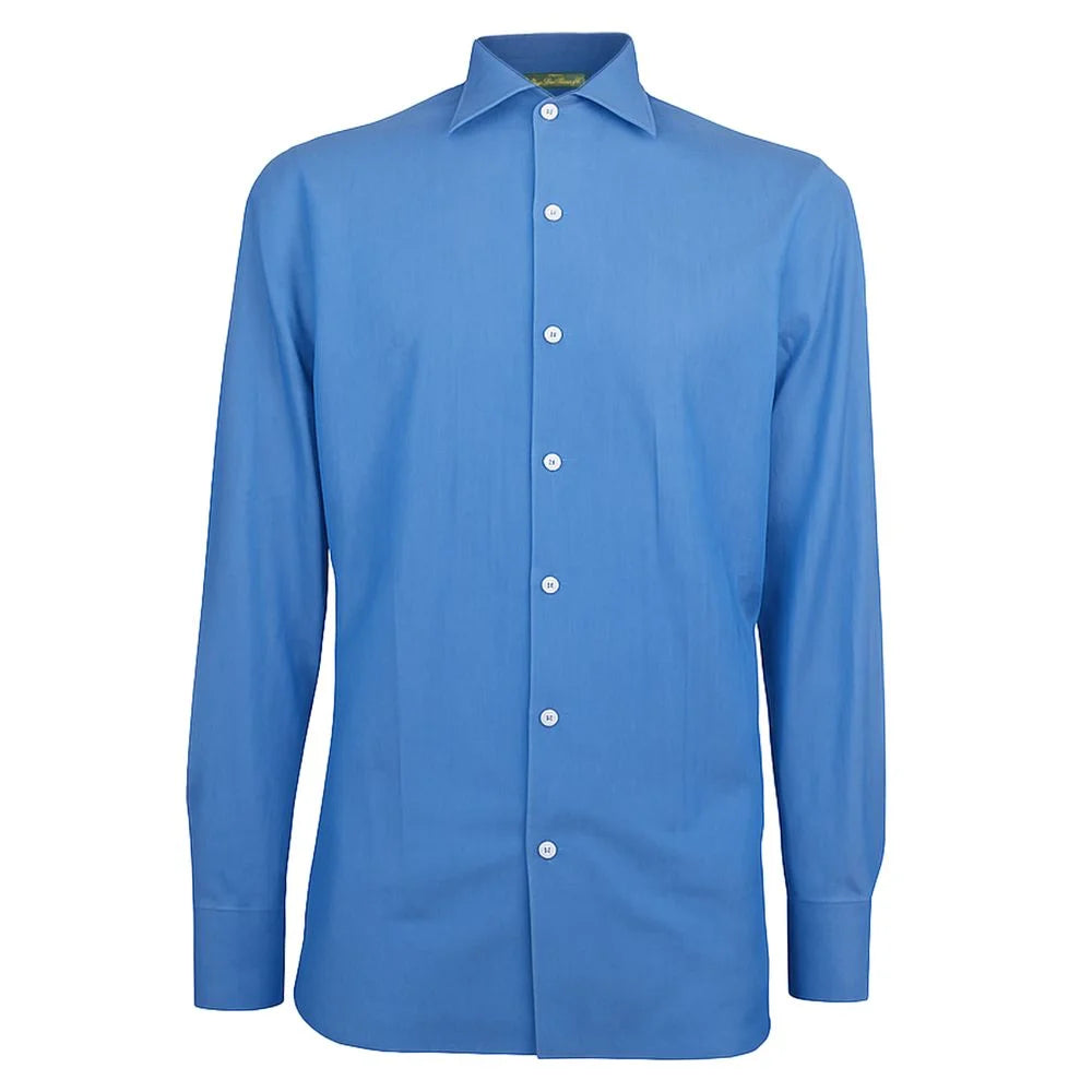 Made in Italy Blue Cotton Men’s Shirt