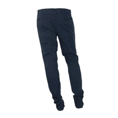 Made in Italy Blue Cotton Men’s Trouser - Trousers