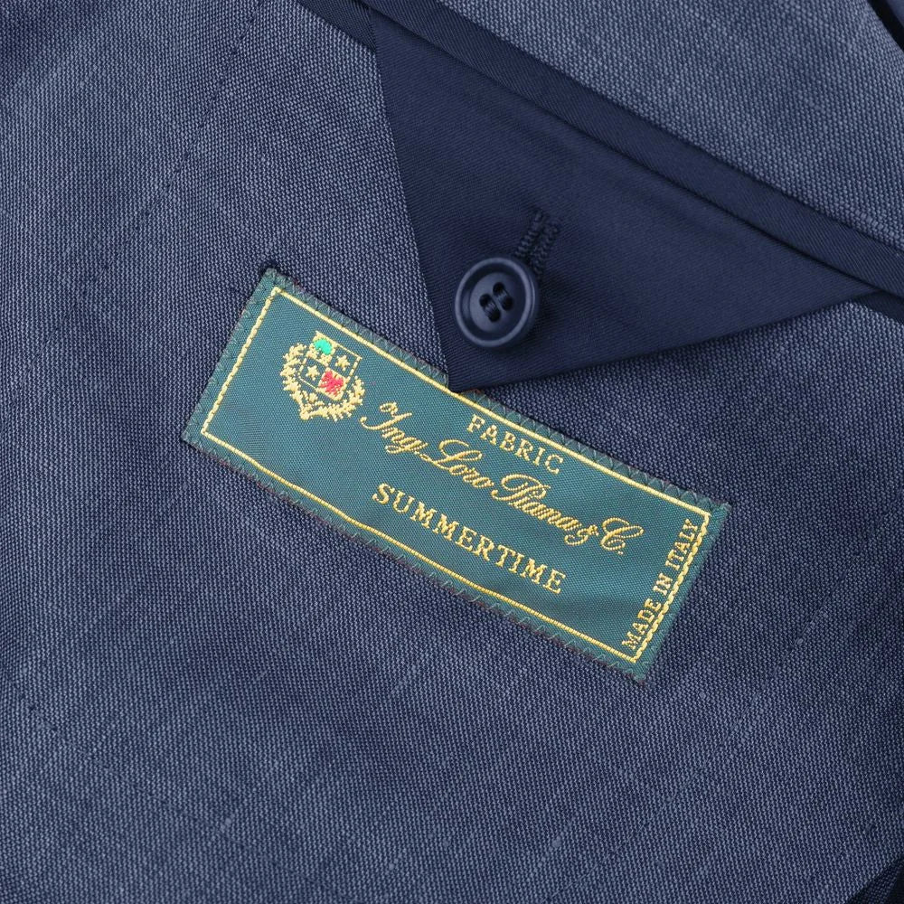 Made in Italy Blue Linen Blazer - IT56 | 3XL