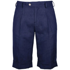 Made in Italy Blue Linen Short