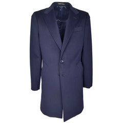 Made in Italy Blue Wool Coat